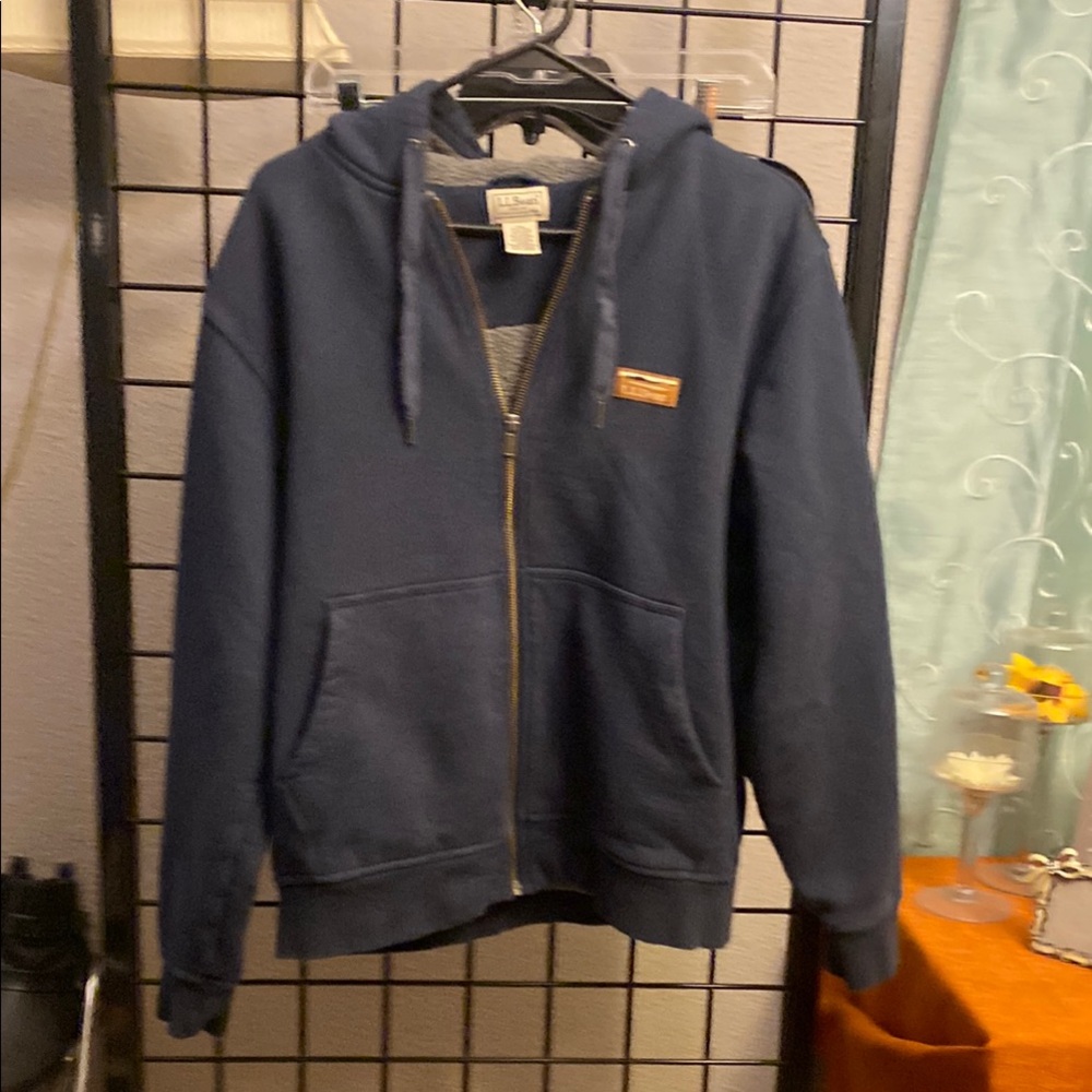 L.L. Bean Navy Blue Zip-Up Hoodie